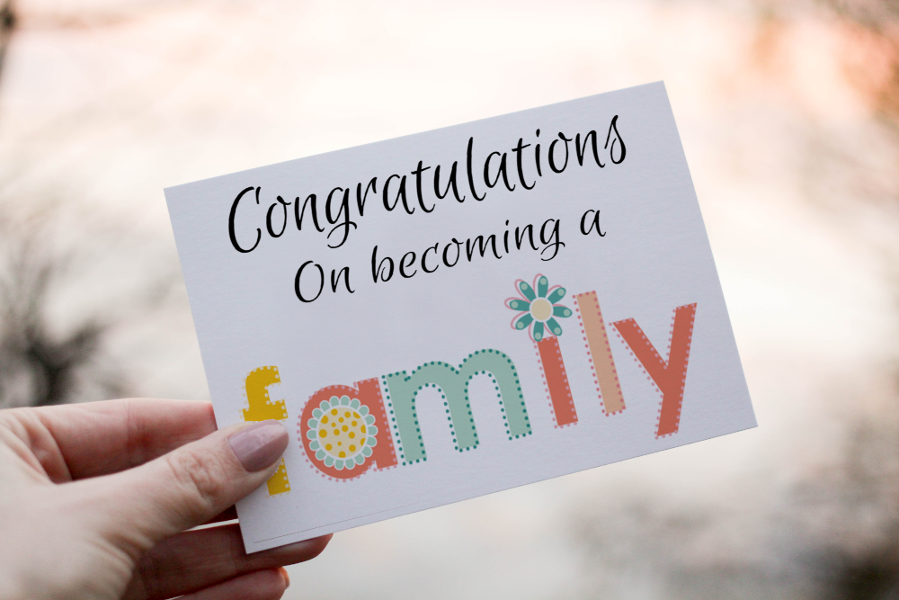 Congratulations On Becoming A Family Card, Adoption Day Card